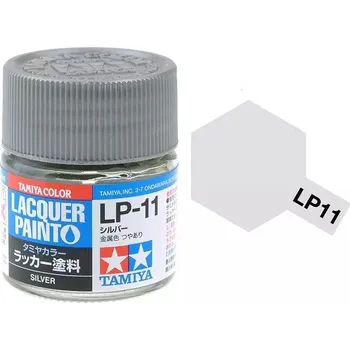 Modelářská barva Tamiya Lacquer LP-11 Silver/Stříbrná 10ml