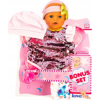 Doplněk pro panenku OBLEČENÍ PRO PANENKU MIMINKO DUPAČKY S FLITRY BODY