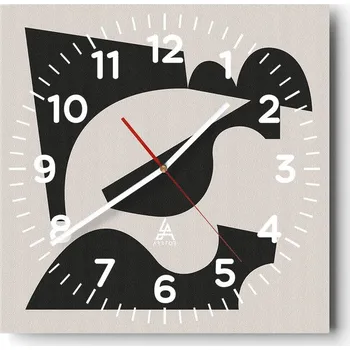 Hodiny Kuchyňské nástěnné hodiny 30x30 Abstrakce Skleněné hodiny do obýváku Moderní Tiché