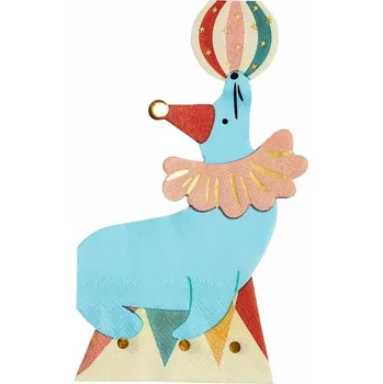 Papírový ubrousek PartyDeco Papírové ubrousky Tuleň 11x17 cm