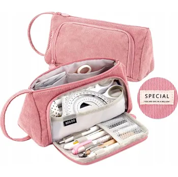 Penál Velký rozkládací Penál Kosmetická taštička 3v1 Pouzdro