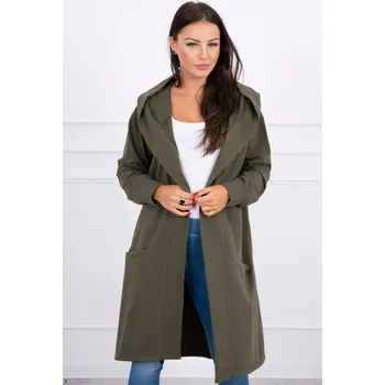 Dámská cargo bunda Dámská kaki bunda s kapucí - nadměrné velikosti K-Fashion, UNI i519_15758-U
