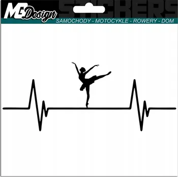 Samolepicí dekorace na vozidlo SAMOLEPKA PULS Životní linie BALET Baletka 22x9