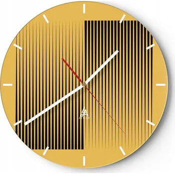 Hodiny Nástěnné hodiny do kuchyně 30x30 Minimalistické skleněné hodiny do obýváku Tiché