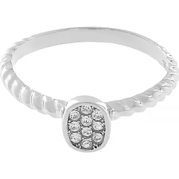 Souprava šperků Nerezový prsten Twist (velikost 52) - stříbrné barvy