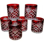 Rubínové křišťálové sklenice na whisky 280 ml