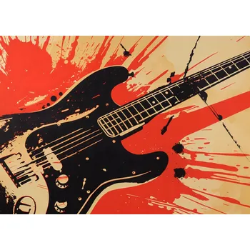 Plakát Plakát Elektrická kytara bez rámu 70 x 50 cm