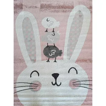 Koberec Koberec pro holčičku, růžový králík 133x190 cm