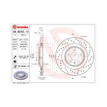 Brzdový kotouč BREMBO 09.B040.1X Brzdový kotouč Doprava Zdarma! XTRA Výkon XTRA Spolehlivost atraktivní design Nová řada brzdových kotoučů Brembo Xtra se speciálním vrtáním které spojuje atraktivní design s vysokým brzdným účinkem za všech