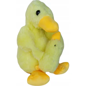 plyšák ZPÍVAJÍCÍ ŽLUTÁ PLYŠOVÁ KACHNIČKA S KACHŇÁTKEM OPAKUJE SLOVA A SVÍTÍ