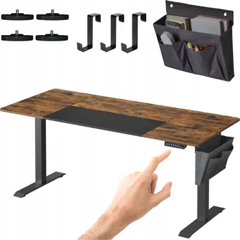 Obdélníkový psací stůl Songmics 160 x 70 x 120 cm, dřevo, retro styl