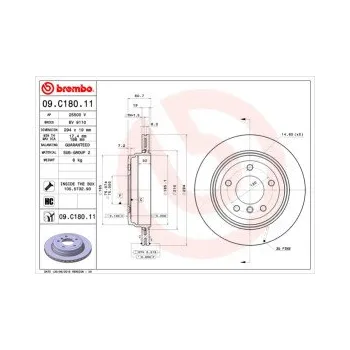 Brzdový kotouč BREMBO 09.C180.11 Brzdový kotouč Doprava Zdarma! Brembo UV-COATED Tři inovace v jednom UV ochrana lesklý kovový efekt a úcta k životnímu prostředí tři mimořádné funkce brzdových kotoučů Brembo UV-COATED Hlavní výhody technologie