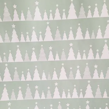 Obraz Zelený balicí papír s motivem vánočního stromku 57cm x 2m 2m287