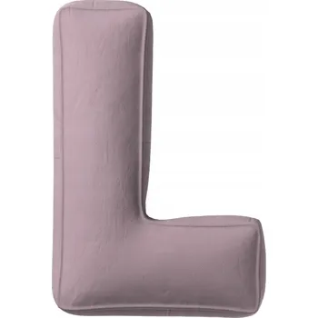Polštář Polštář velurový písmeno L, 40 cm VELKÝ růžový