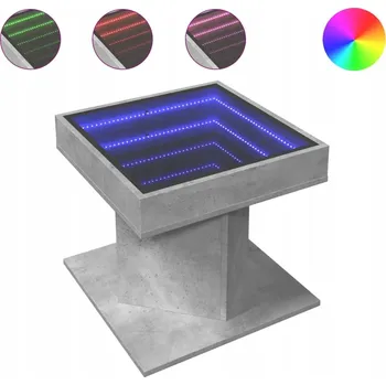 Konferenční stolek LED konferenční stolek Infinity 50x50x45 šedý