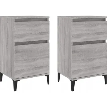 Noční stolek Elegantní Noční stolek z šedého dubu 40x35x70 cm