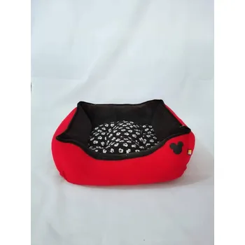 Pelíšek pro psa VERK GROUP Čtvercový pelíšek pro domácí mazlíčky 1 - červený