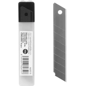 Pracovní nůž Náhradní břity pro odlamovací nože CONCORDE 10ks, 18mm /velké/ (A65515 - CH1B)