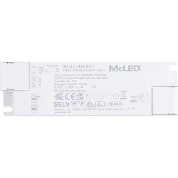 LED páska MCLED Stmívatelný DALI driver 45W, 500-1400mA, 6-54VDC