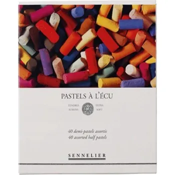 Suché pastely Sennelier A L`ecu, sada 40 polovičních pastelů
