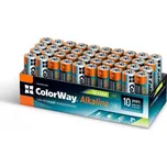 Alkalická baterie ColorWay AAA (R3) 40 ks