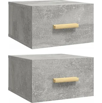 Noční stolek Závěsné noční stolky betonové 35x35x20 cm šedé