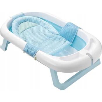 Obraz Skládací vanička pro kojence a miminka s bezpečnostní síťkou - modrá