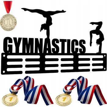 Věšák Organizér Držák na medaile DŘEVĚNÝ věšák Gymnastika