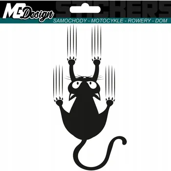 Samolepicí dekorace na vozidlo SAMOLEPKA na auto PADající KOČKA KOTĚ 10x20 cm