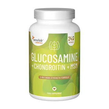 Granitový dřez Essentials Glukosamin + Chondroitin + MSM, vysoká dávka – 240 kapslí