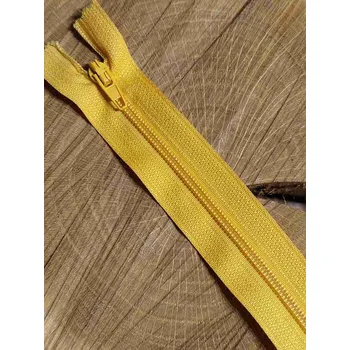 Zip Spirálový zip šíře 3 mm délka 16 cm žlutá tmavá
