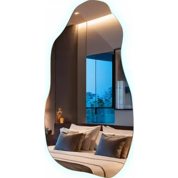 Zrcadlo Zrcadlo s LED Světlem Nástěnné Prémiové Dekorativní Bodové Světlo do Koupelny na Make-up