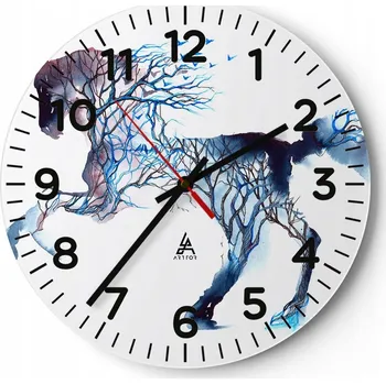 Hodiny Kuchyňské nástěnné hodiny 30x30 Abstrakce Moderní skleněné hodiny Tiché