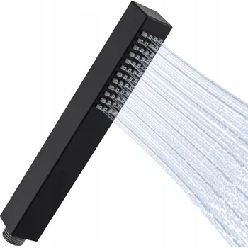 Sprchová hlavice SŁUCHAWKA PRYSZNICOWA kwadratowa SOLIDNA čtvercová MASIVNÍ černá matná EKO ÚSPORNÁ