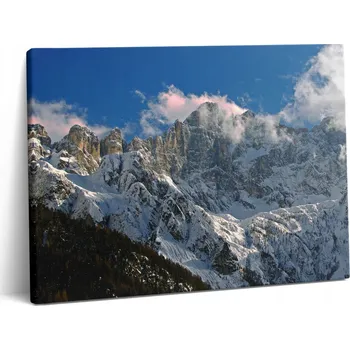 Obraz Fotoobraz Plátno do Obývacího Pokoje Tištěný Hory Pod Modrou Oblohou