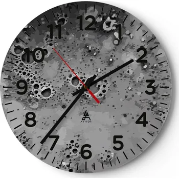 Hodiny Kuchyňské nástěnné hodiny 30x30 Kompozice Moderní skleněné hodiny Tiché