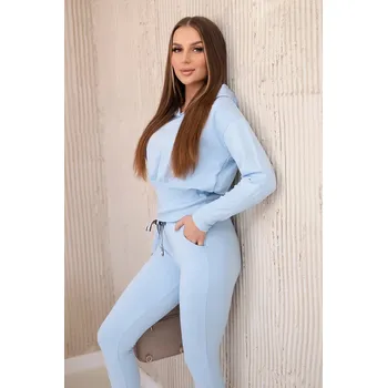 Sada modrá s žebry K-Fashion: Halenka a Kalhoty, UNI i519_28169-U