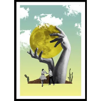 Obraz OBRAZ PLAKÁT V RÁMU pár tanec koule ruce dlaně salsa P2400_43x53