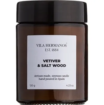 Svíčka Sójová vonná svíčka Vetiver & Salt Wood Vila Hermanos 1 ks