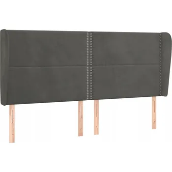 Čelo postele sametové 183x23x118 cm, tmavě šedé