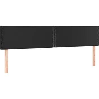 Čelo postele černé umělá kůže 180x78/88cm (2 kusy)