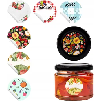 Sklenice ŠTÍTKY SAMOLEPKY NA DŽEMY MED SKLENICE 50 KS