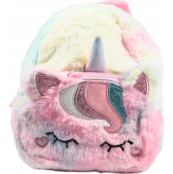 Dětský batoh BATOH PRO PŘEDŠKOLÁKY PRO MALÉ DĚTI ŠKOLNÍ PLYŠOVÝ JEDNOROŽEC