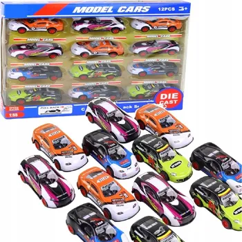 autíčko Sada sportovních autíček 1:55 s frikčním pohonem, 12 Kusů, barevná