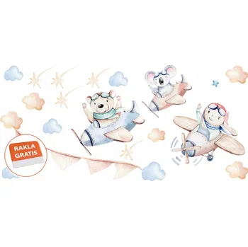 Samolepící dekorace Samolepka na stěnu zvířátka pro děti 200x95cm