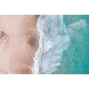 Obraz Plakát Mořská vlna narážející na pláž bez rámu 91,5 x 61 cm