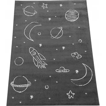 Koberec Obdélníkový Koberec Omega šedý s krátkým vlasem 120x160 cm