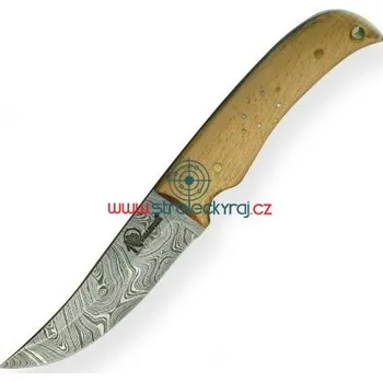Kuchyňský nůž nůž Dellinger Skinner Damask Birch Wood