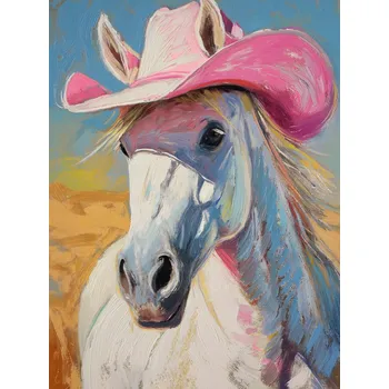 Plakát Plakát Růžový klobouk bez rámu 75 x 100 cm