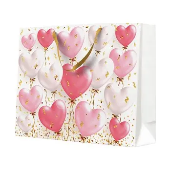 Dárková taška Dárková taška HEART BALLOONS ROSE, velká